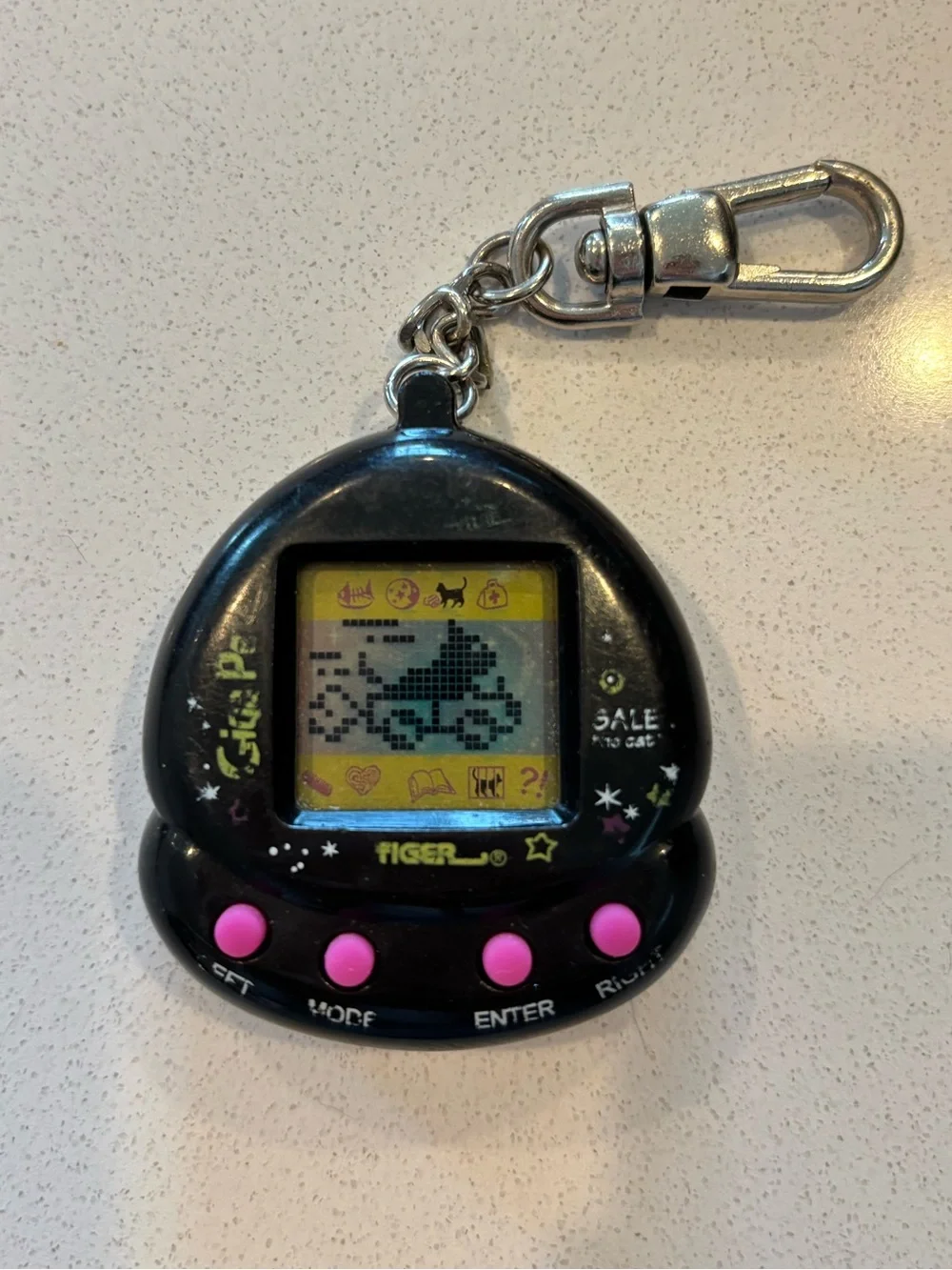1997 Tiger Giga Pets Salem the Cat Pet Keychain